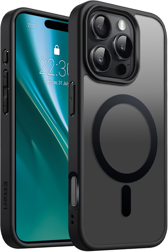 Dėklas Telforceone Eteri Matt Mag Apple iPhone 16 Pro Max 6.9" juoda spalva