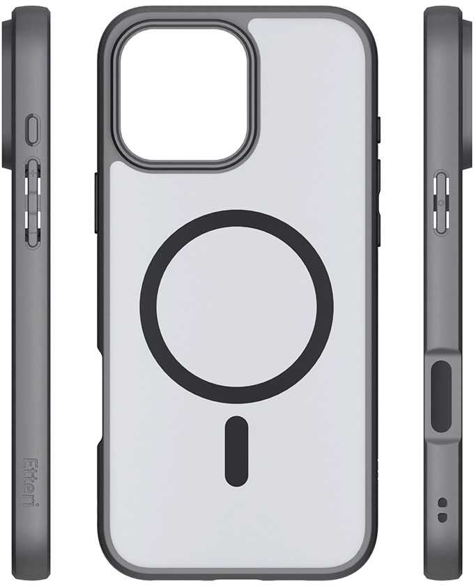 Dėklas Telforceone Eteri Matt Mag Apple iPhone 16 Pro Max 6.9" juoda spalva