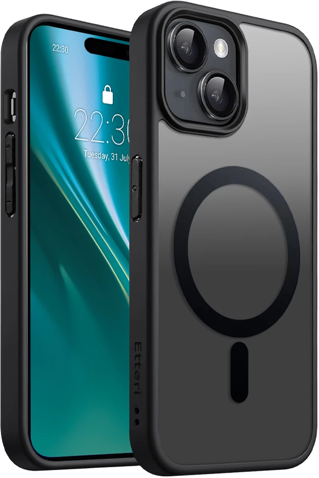 Dėklas Telforceone Etteri Matt Mag Apple iPhone 13 6.1" juoda spalva