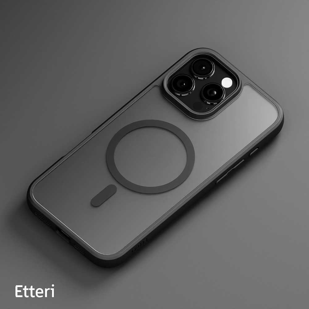 Dėklas Telforceone Etteri Matt Mag Apple iPhone 16 Pro 6.3" juoda spalva
