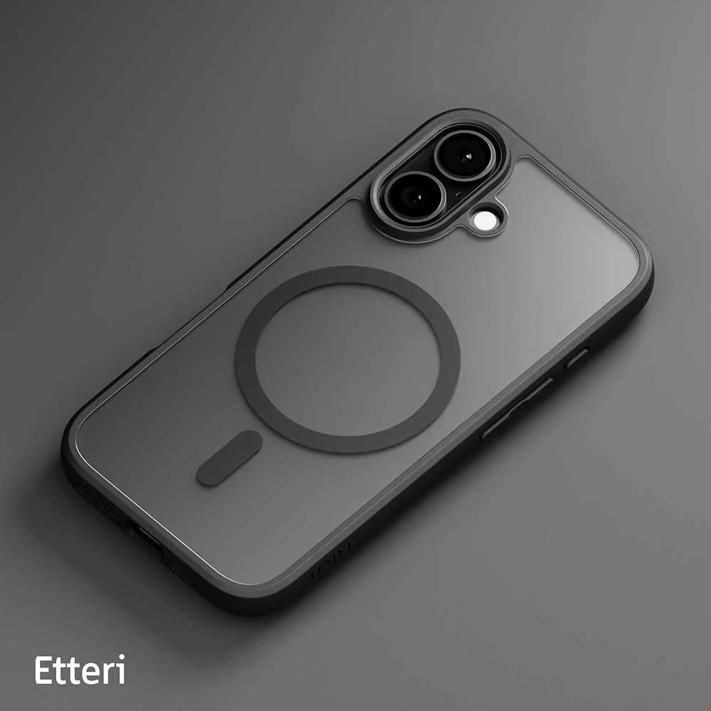Dėklas „Telforceone Eteri Matt Mag“ Apple iPhone 16 6.1 colio juodas