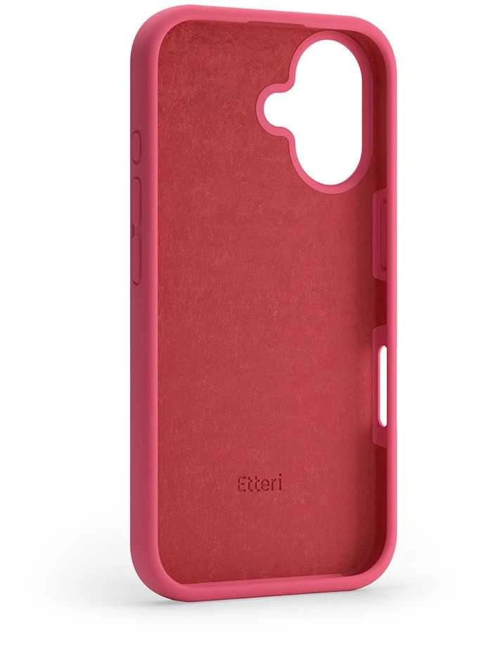 Telforceone silikoninis dėklas, skirtas Apple iPhone 16 Plus 6.7" aviečių