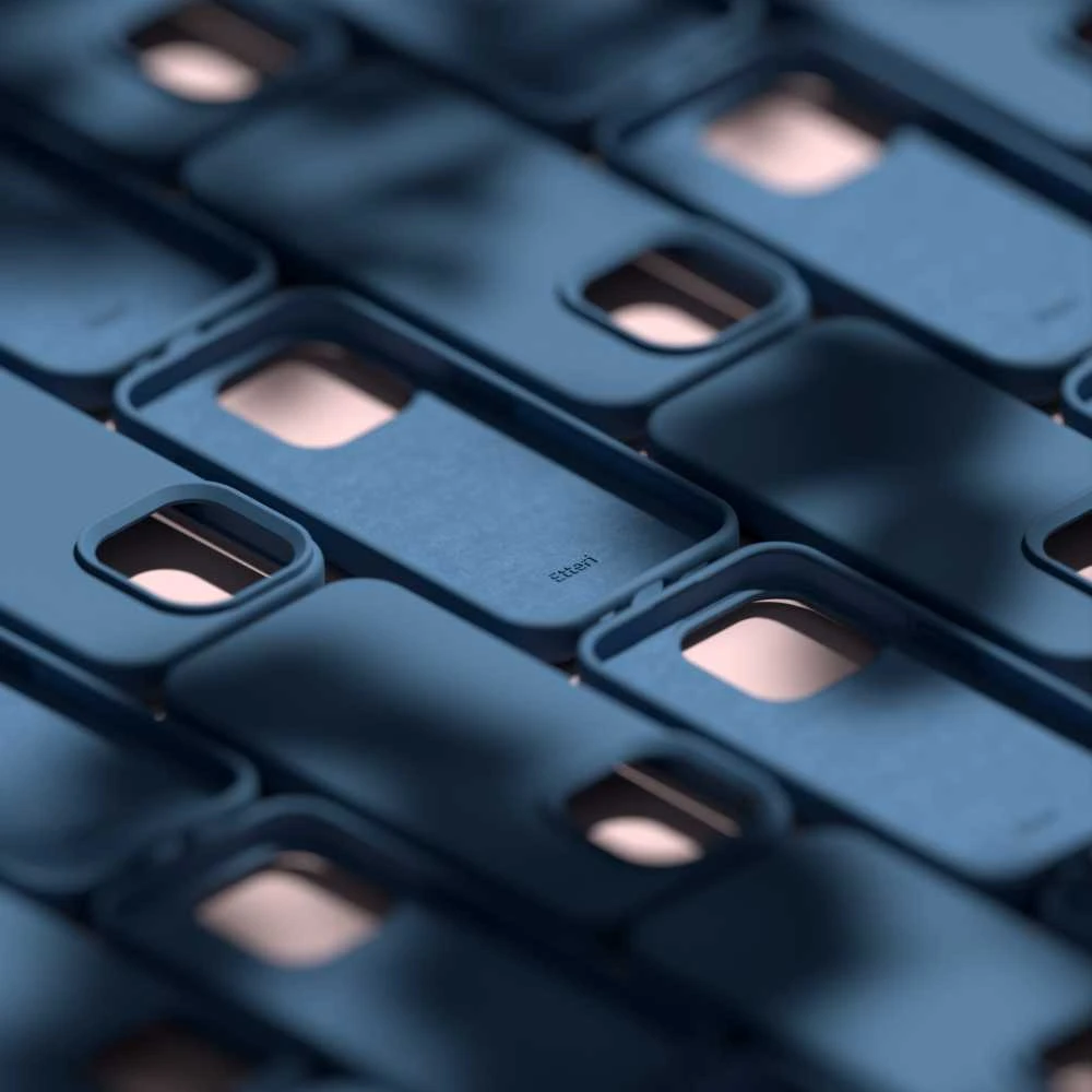 Dėklas Telforceone Etteri Silicone Apple iPhone 14 6,1" mėlynos spalvos
