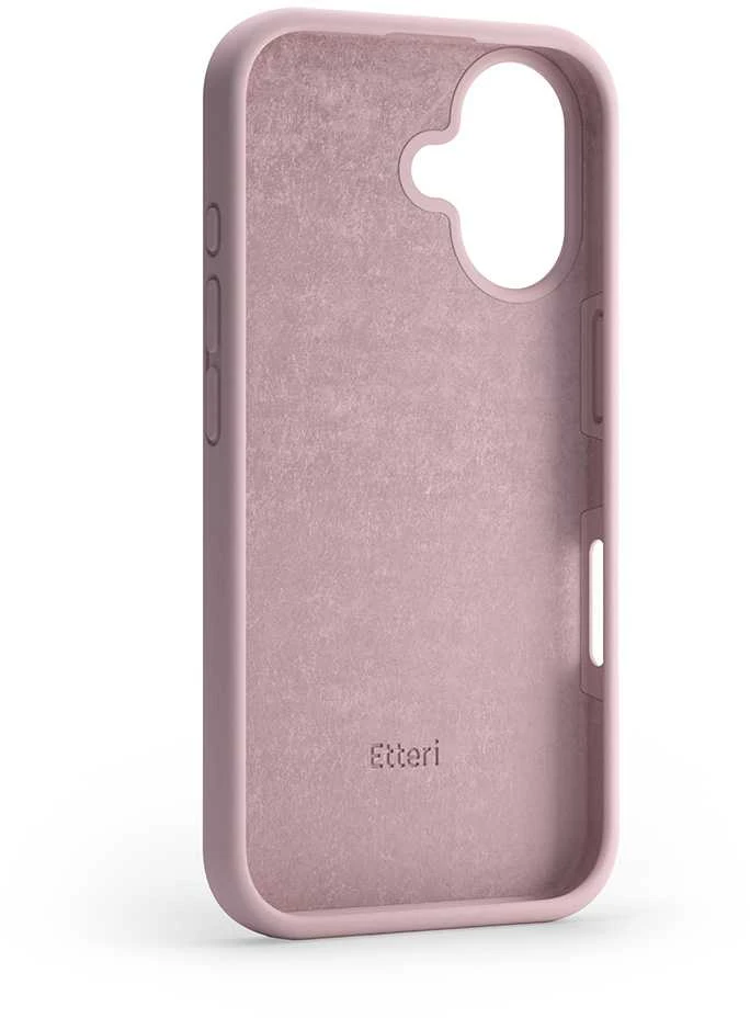 Dėklas Telforceone Etteri Silicone Apple iPhone 16 Plus 6,7" rožinės spalvos