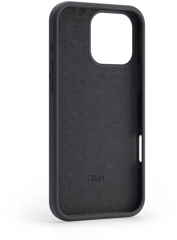 Dėklas Telforceone Etteri Silicone Apple iPhone 16 Pro Max 6,9" juodos spalvos