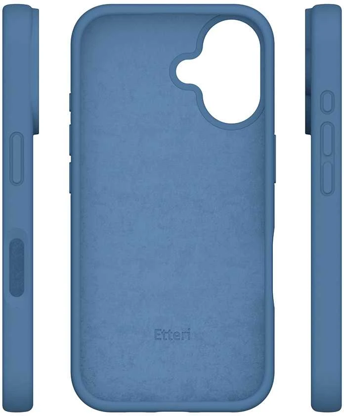 Dėklas Telforceone Etteri Silicone Apple iPhone 16 Plus 6,7" mėlynos spalvos