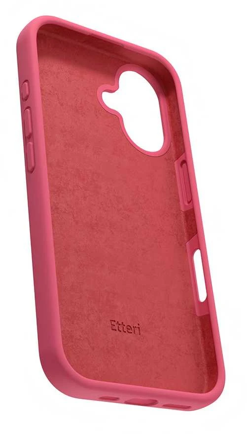 Dėklas Telforceone Etteri Silicone Apple iPhone 16 6,1" raspberry