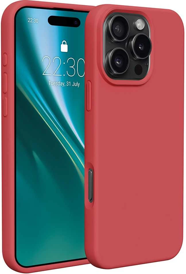 Dėklas Telforceone Etteri Silicone Apple iPhone 16 Pro 6,3" raspberry