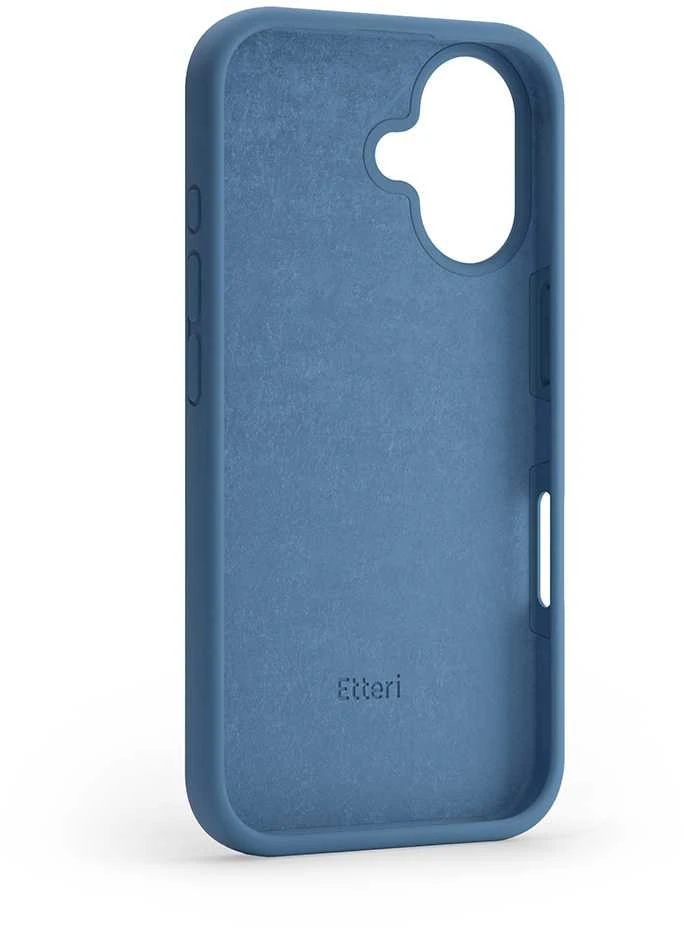 Dėklas Telforceone Etteri Silicone Apple iPhone 16 Plus 6,7" mėlynos spalvos