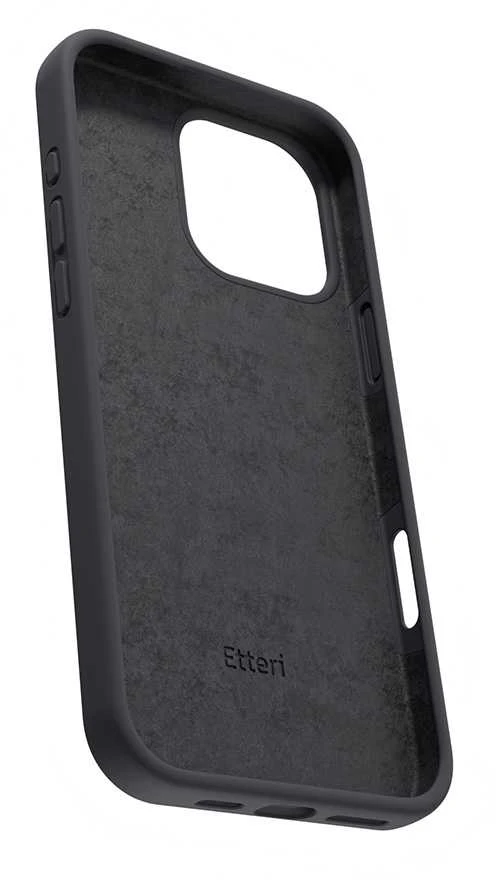 Dėklas Telforceone Etteri Silicone Apple iPhone 16 Pro Max 6,9" juodos spalvos