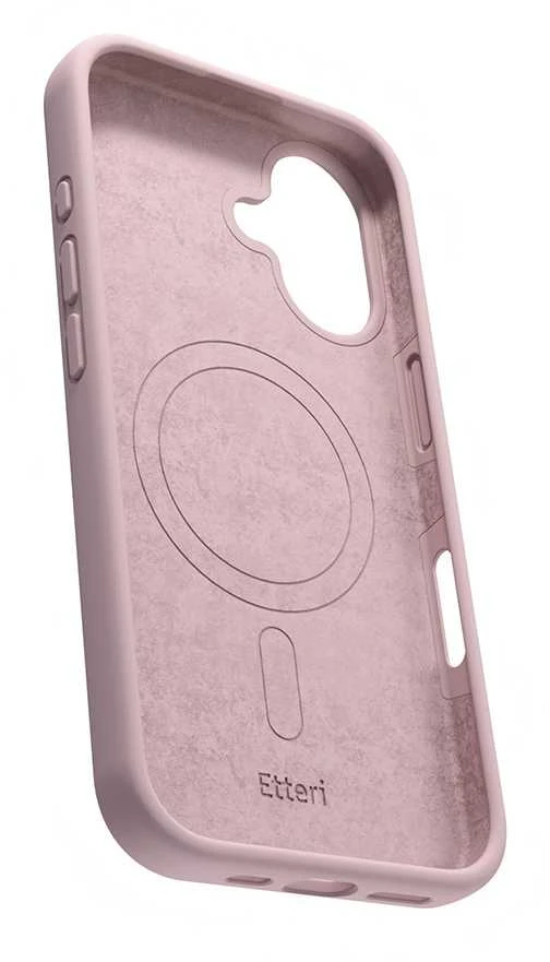 Dėklas Telforceone Etteri Silicone Mag Apple iPhone 16 6,1" rožinės spalvos