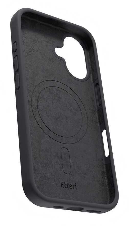 Dėklas Telforceone Etteri Silicone Mag Apple iPhone 16 Plus 6,7" juodos spalvos