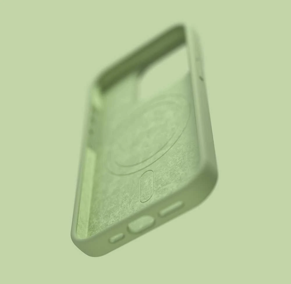 Dėklas Telforceone Etteri Silicone Mag Apple iPhone 15 Pro Max 6,7" šviesiai žalios spalvos