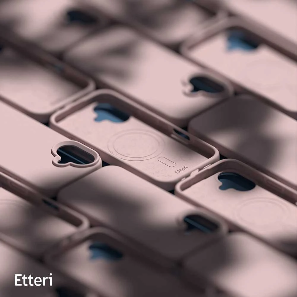Dėklas Telforceone Etteri Silicone Mag Apple iPhone 16 6,1" rožinės spalvos