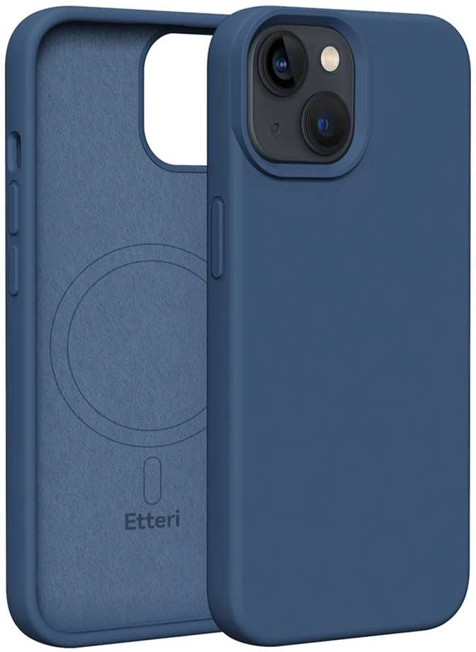 Dėklas Telforceone Etteri Silicone Mag Apple iPhone 13 6,1" mėlynos spalvos