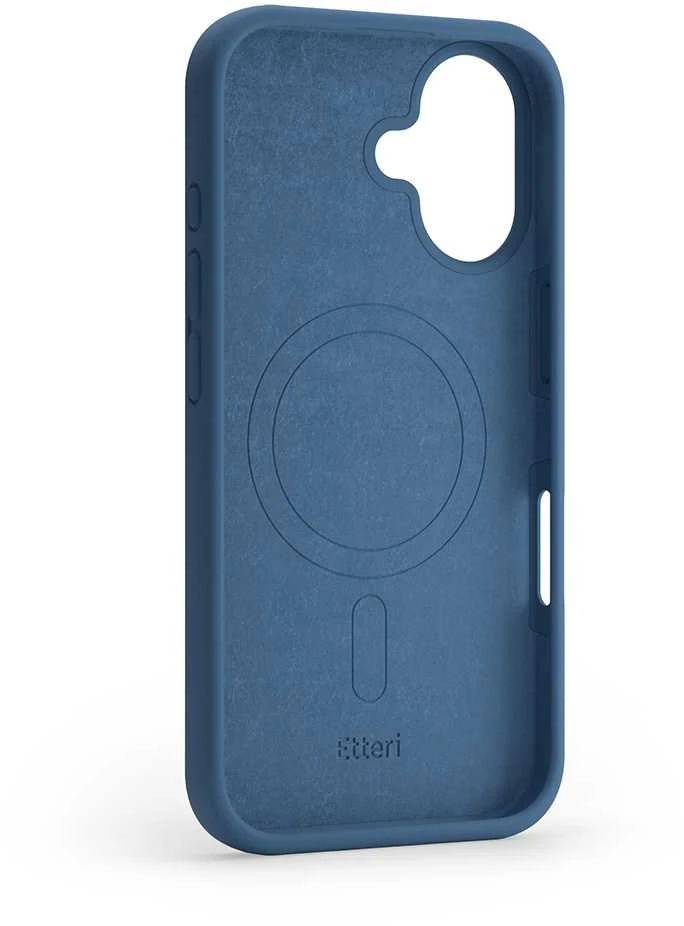 Dėklas Telforceone Etteri Silicone Mag Apple iPhone 16 Plus 6,7" mėlynos spalvos