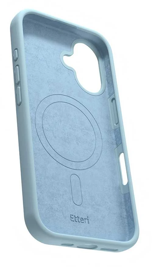 Dėklas Telforceone Etteri Silicone Mag Apple iPhone 16 Plus 6,7" žydros spalvos