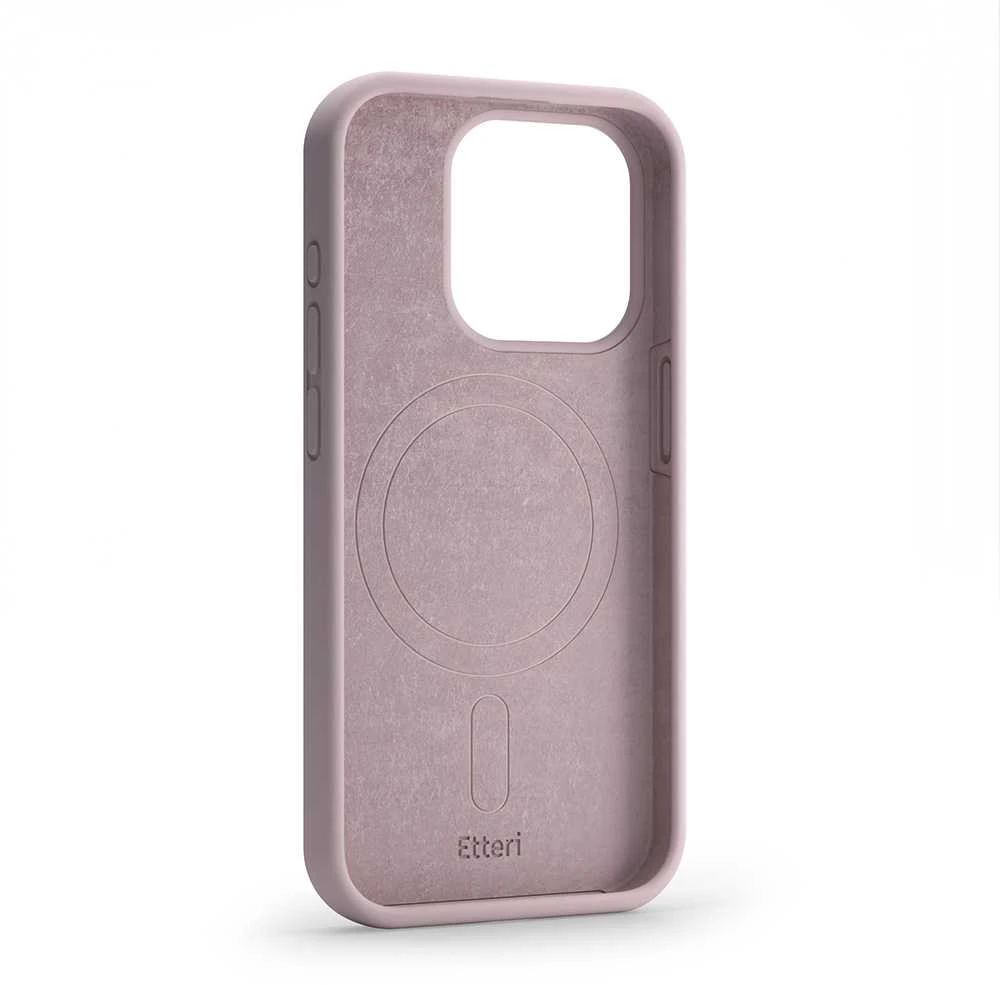 Dėklas Telforceone Etteri Silicone Mag Apple iPhone 12 / 12 Pro 6,1" rožinės spalvos