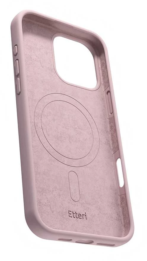 Dėklas Telforceone Etteri Silicone Mag Apple iPhone 16 Pro 6,3" rožinės spalvos