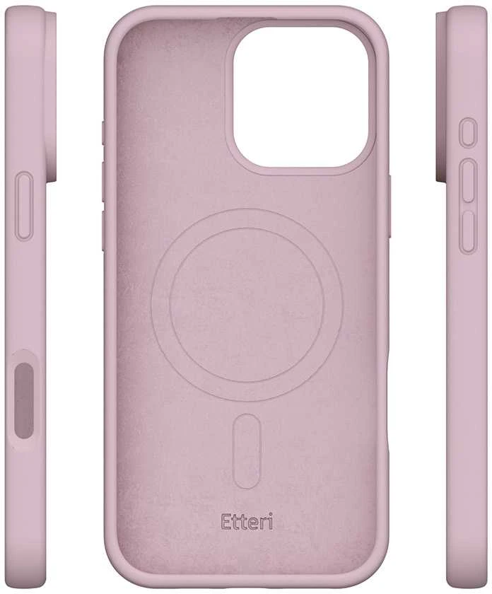 Dėklas Telforceone Etteri Silicone Mag Apple iPhone 16 Pro 6,3" rožinės spalvos