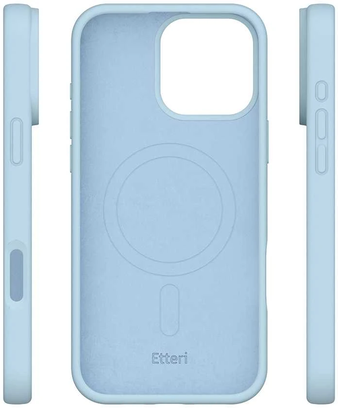 Dėklas Telforceone Etteri Silicone Mag Apple iPhone 16 Pro Max 6,9" žydros spalvos