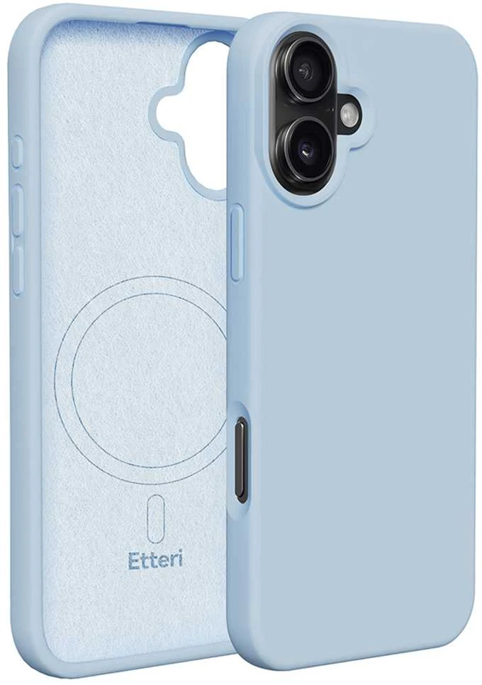Dėklas Telforceone Etteri Silicone Mag Apple iPhone 16 Plus 6,7" žydros spalvos