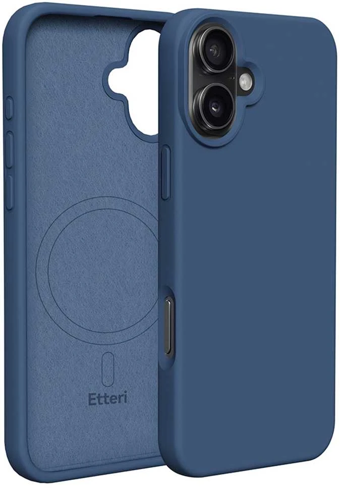 Dėklas Telforceone Etteri Silicone Mag Apple iPhone 16 Plus 6,7" mėlynos spalvos