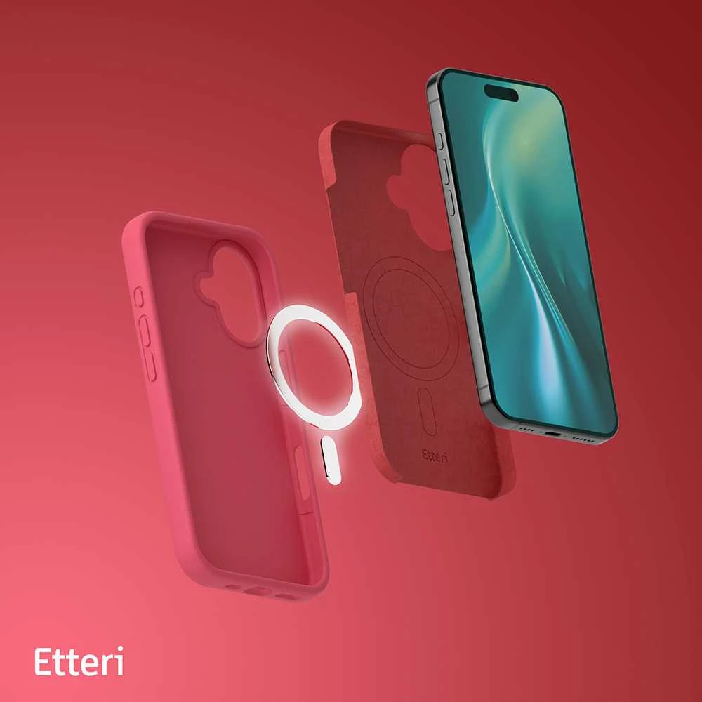 Dėklas Telforceone Etteri Silicone Mag Apple iPhone 16 Plus 6.7" aviečių