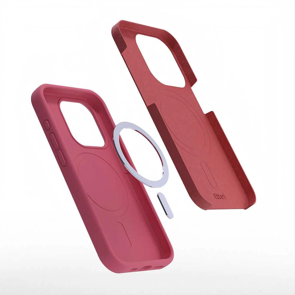Dėklas Telforceone Etteri Silicone Mag Apple iPhone 15 Pro Max 6.7" aviečių