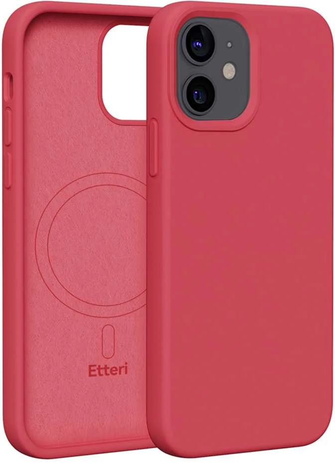 Dėklas Telforceone Etteri Silicone Mag Apple iPhone 12 / 12 Pro 6.1" aviečių