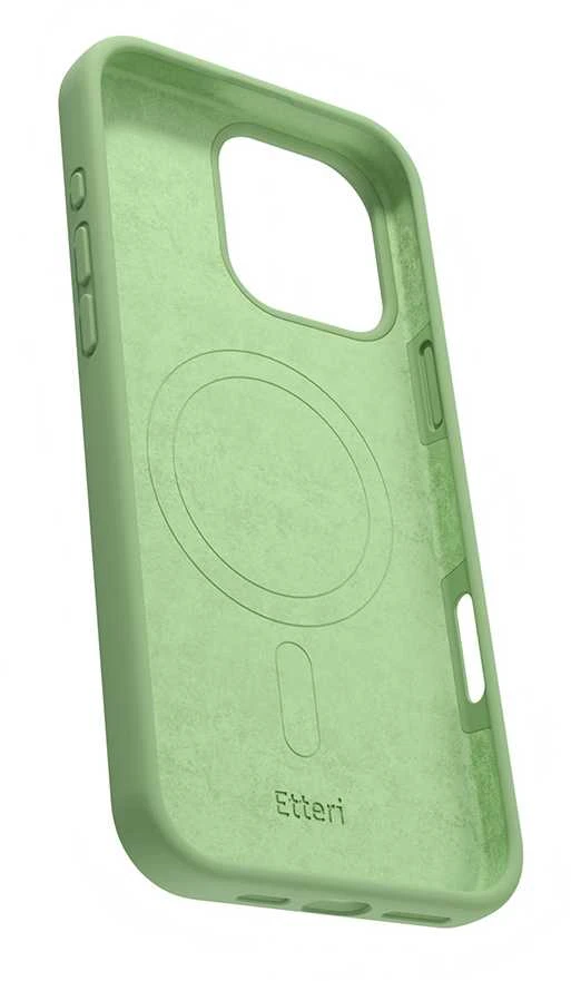 Dėklas Telforceone Etteri Silicone Mag Apple iPhone 16 Pro Max 6,9" šviesiai žalios spalvos