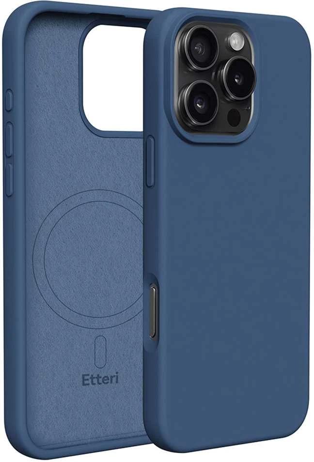 Dėklas Telforceone Etteri Silicone Mag Apple iPhone 16 Pro 6,3" mėlynos spalvos