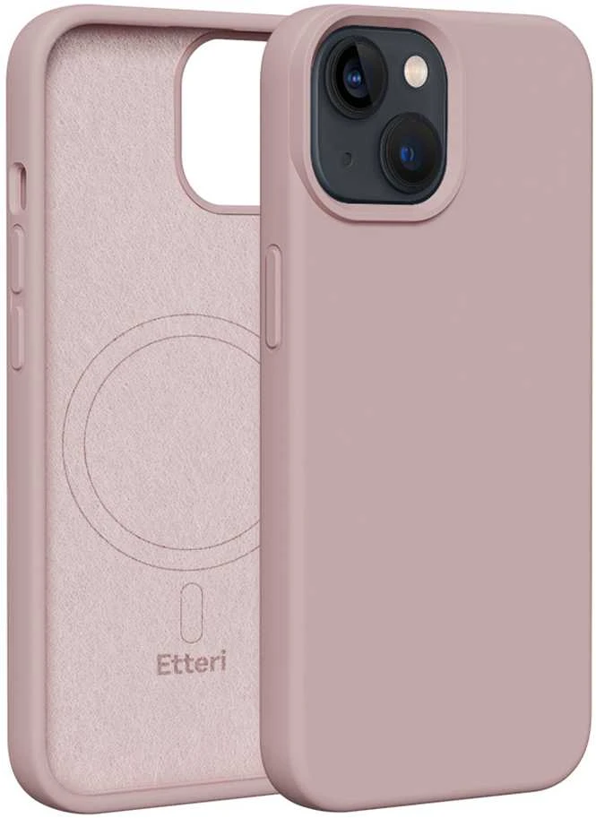 Dėklas Telforceone Etteri Silicone Mag Apple iPhone 14 6,1" rožinės spalvos