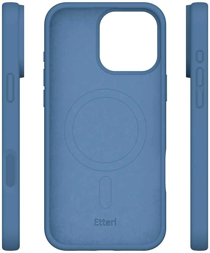 Dėklas Telforceone Etteri Silicone Mag Apple iPhone 16 Pro 6,3" mėlynos spalvos