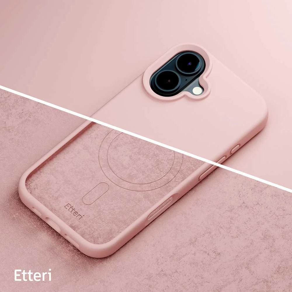 Dėklas Telforceone Etteri Silicone Mag Apple iPhone 16 Plus 6,7" rožinės spalvos