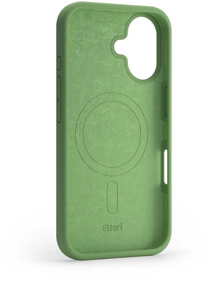 Dėklas Telforceone Etteri Silicone Mag Apple iPhone 16 Plus 6,7" šviesiai žalios spalvos