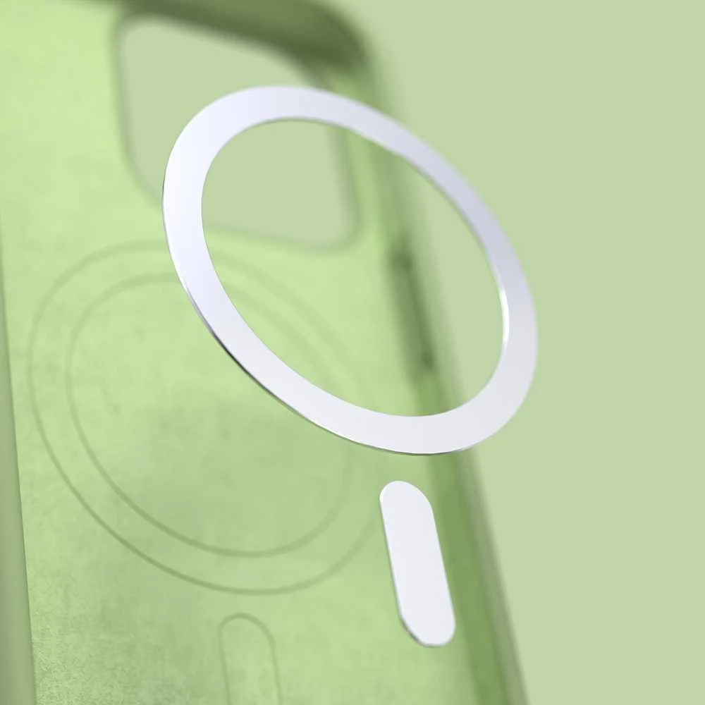 Dėklas Telforceone Etteri Silicone Mag Apple iPhone 14 6,1" šviesiai žalios spalvos