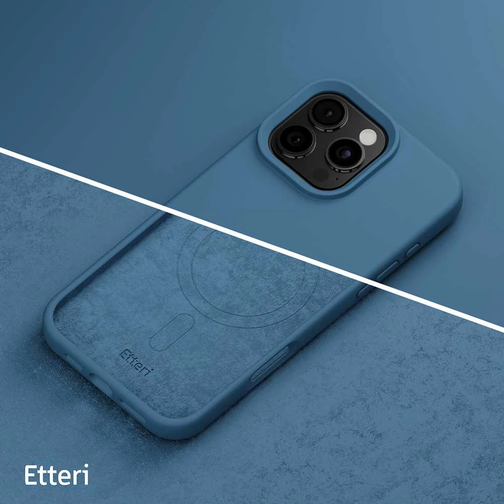 Dėklas Telforceone Etteri Silicone Mag Apple iPhone 16 Pro Max 6,9" mėlynos spalvos