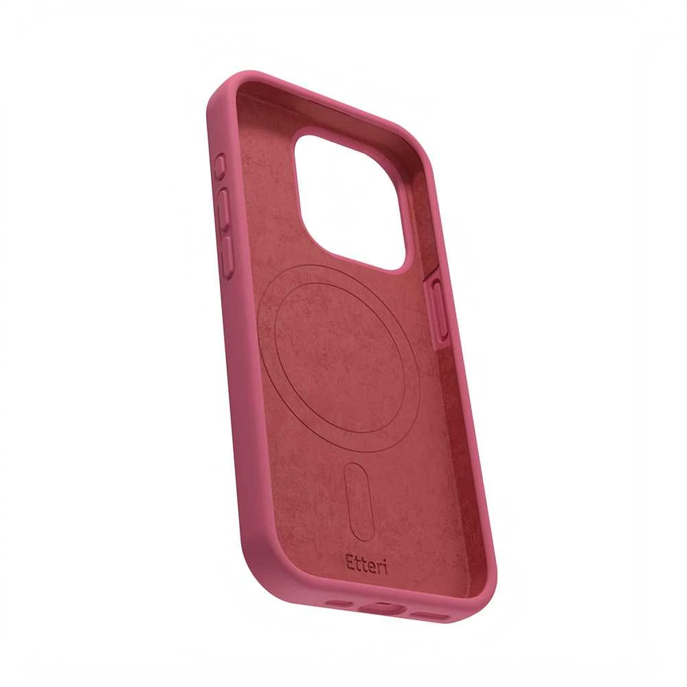 Dėklas Telforceone Etteri Silicone Mag Apple iPhone 12 / 12 Pro 6.1" aviečių