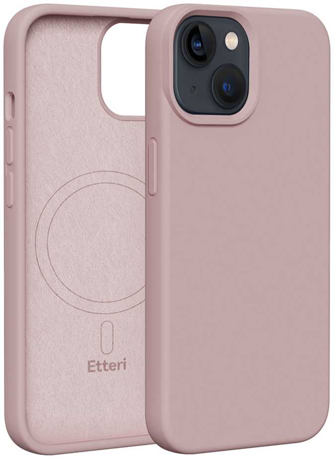 Dėklas Telforceone Etteri Silicone Mag Apple iPhone 13 6,1" rožinės spalvos