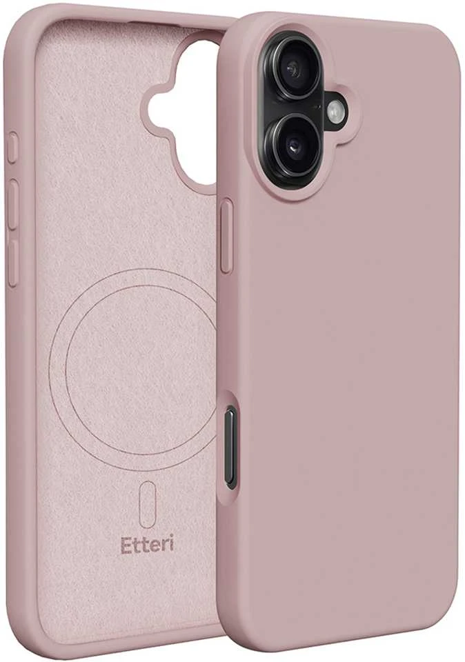 Dėklas Telforceone Etteri Silicone Mag Apple iPhone 16 Plus 6,7" rožinės spalvos