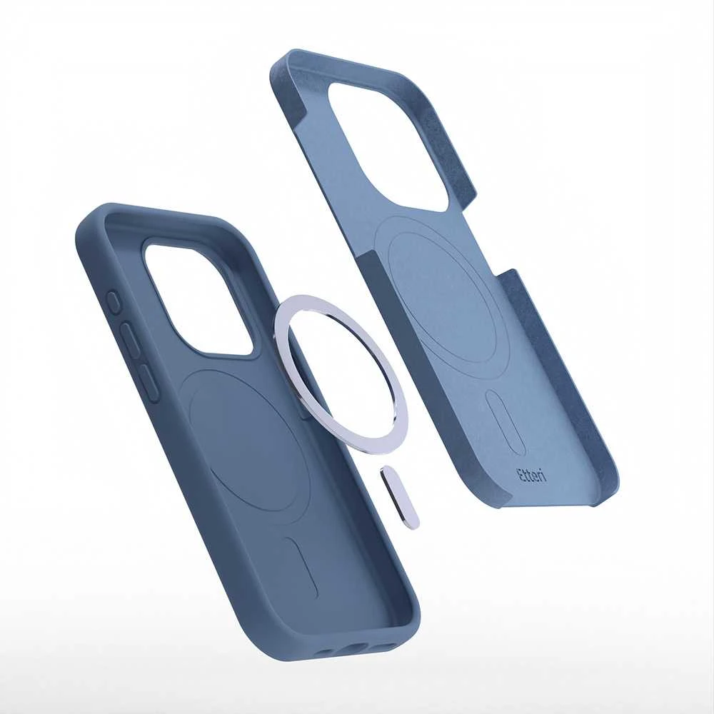 Dėklas Telforceone Etteri Silicone Mag Apple iPhone 15 Pro Max 6,7" mėlynos spalvos
