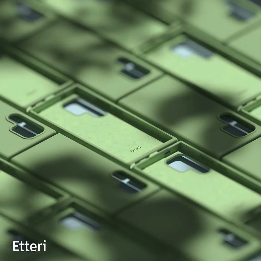 Etteri silikoninis dėklas Samsung Galaxy S25 Ultra, šviesiai žalias