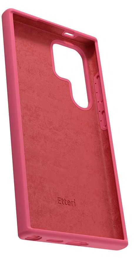 Etteri silikoninis dėklas Samsung Galaxy S25 Ultra aviečių spalvos