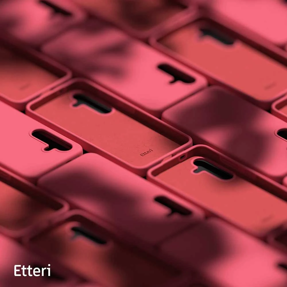 Etteri silikoninis dėklas Samsung Galaxy S24 FE aviečių spalvos