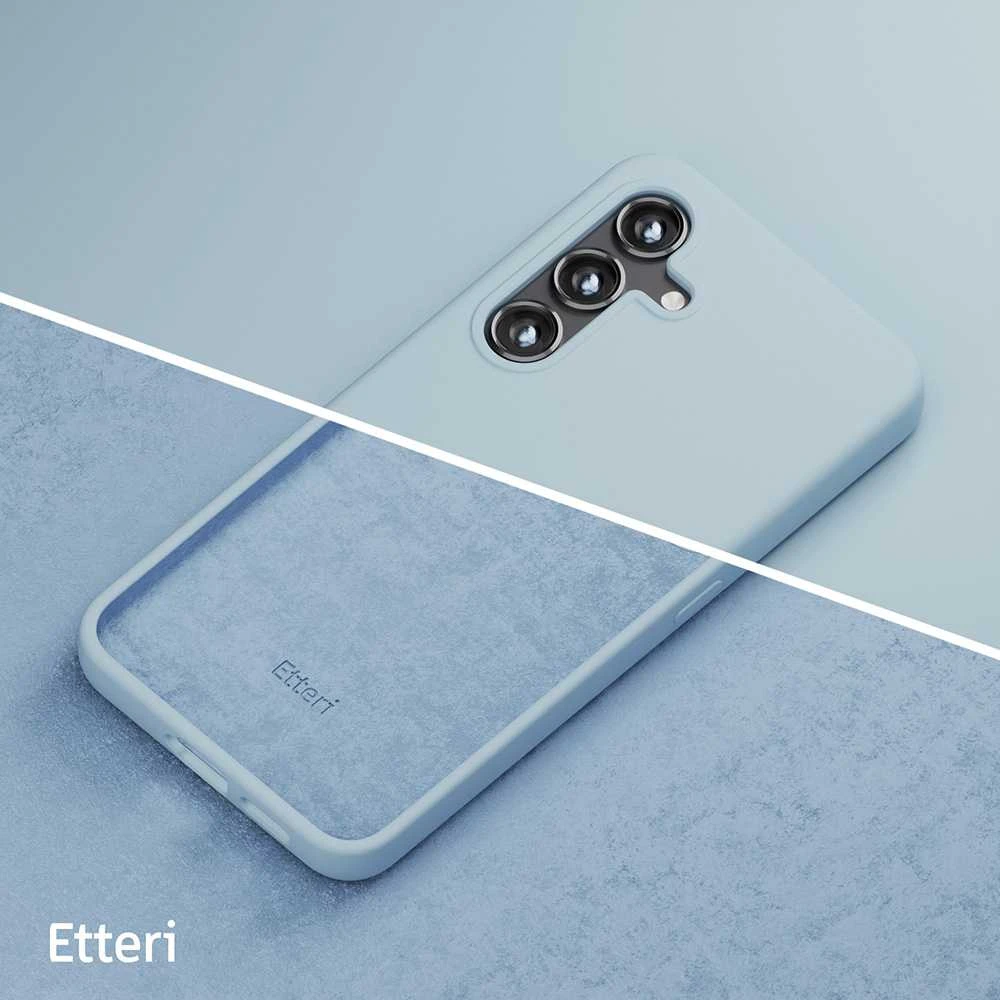 Etteri silikoninis dėklas Samsung Galaxy S24 Plus šviesiai mėlynas