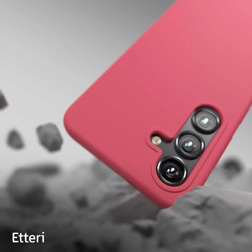 Etteri silikoninis dėklas Samsung Galaxy S24 Plus aviečių spalvos
