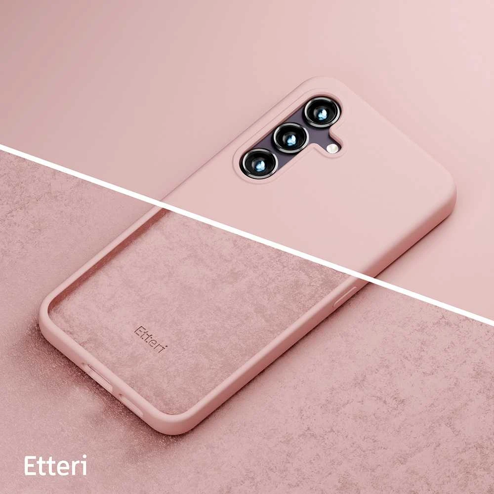 Etteri silikoninis dėklas Samsung Galaxy S24 Plus šviesiai rožinis