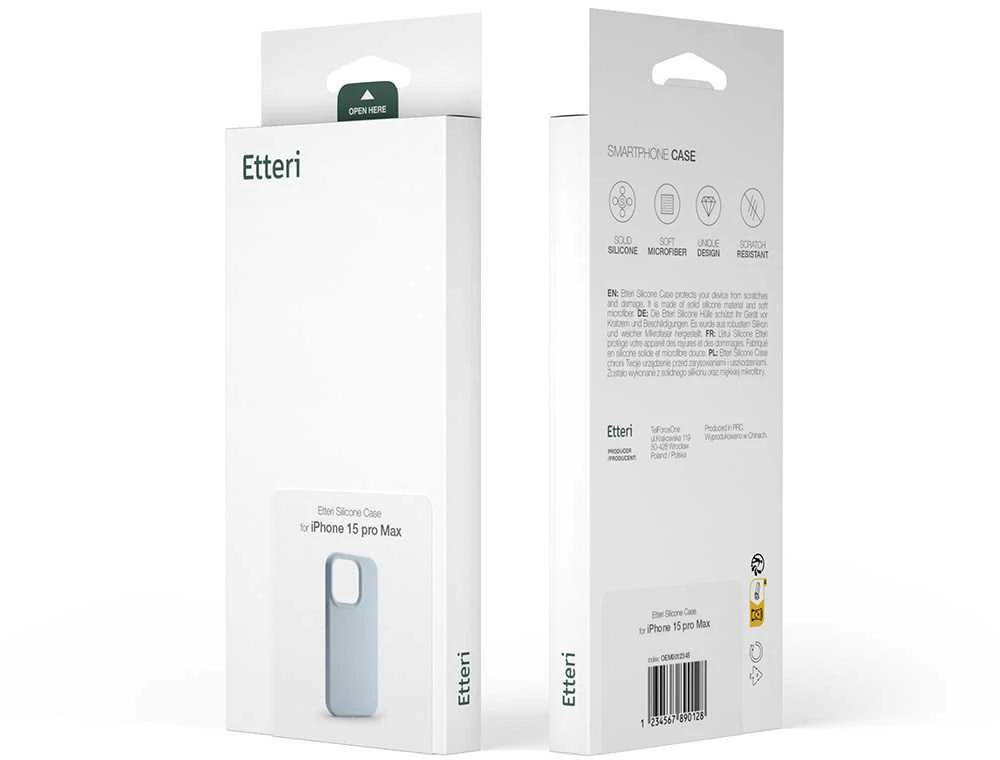Etteri silikoninis dėklas Samsung Galaxy S23 Plus šviesiai mėlynas