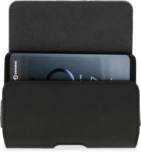 Dėklas Telone Tel Protect MAX Belt Holster (Dydis 14) skirtas Apple iPhone 11/XR/Huawei P30 Lite/Samsung S20/S21/S21 FE juodas, leather (155x80x14 mm)
